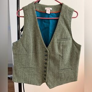 Sundance wool vest. Olive green. Size XL.
